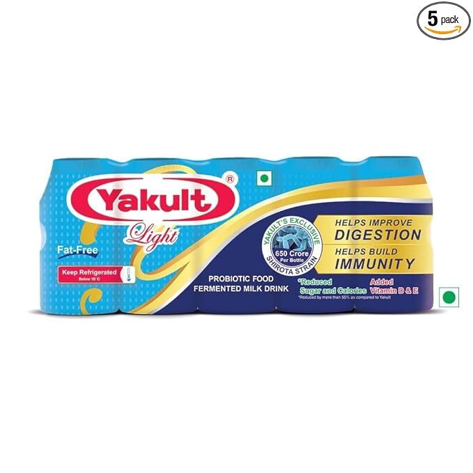 Yakult Light Fermented Dairy Based Drink, 65Ml*5