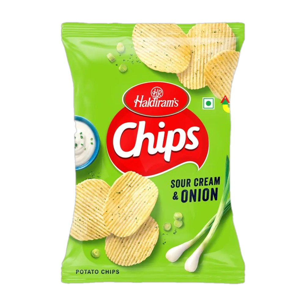 Haldiram's Sour Cream & Onion Chips 55gm