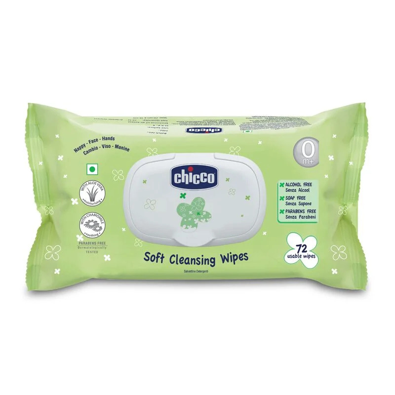 Chicco Soft cleansing Wipes, 72pcs