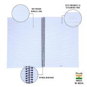 Doms Space Series 1 Subject Spiral Notebook | A4, Single Line, 160 Pages | 29.7 x 21 CM | The Book is Sturdy & Long Lasting | Pack Of 1 | Color And Design May Vary