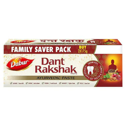 Dabur Dant Rakshak Ayurvedic Tooth Paste 175 g (Pack of 2)