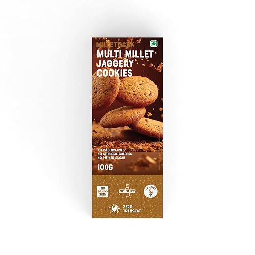 Millet Bank Multi Millet Jaggery Cookies 100gm