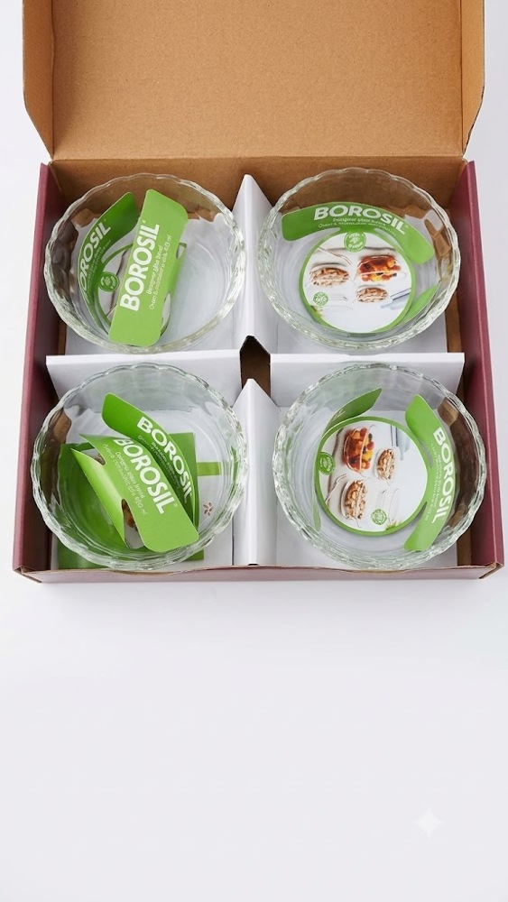 Borosil Designer Glass Bowls Set Of 4