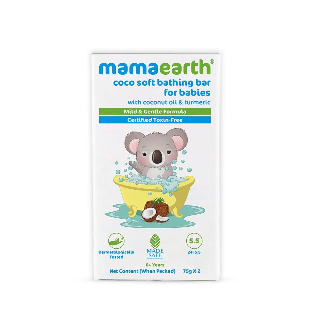 Mamaearth Coco Soft Bathing Bar for Babies with Coconut Oil & Turmeric for Babies - 75g