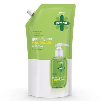 Godrej Protekt Germ Fighter Lime & Eucalyptus Handwash Refill 725 ml