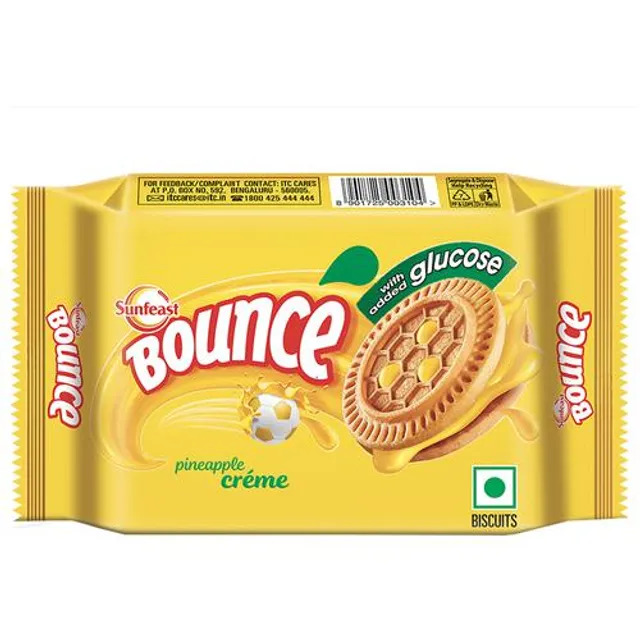 Bulk Deal :- Sunfeast Bounce Biscuits - Pineapple Zing, 58 g ( Pack of 12 )