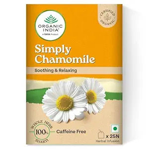 Organic india certified organic simply chamomile soothing &relaxing 25 bags