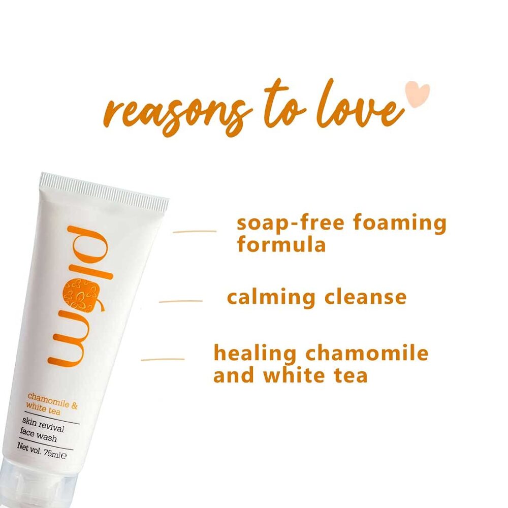 Plum Chamomile & White Tea Revival Face Wash | Mild Cleanser |, 120 ml