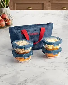 Dubblin Elite Lunch Box Square 310ml Set Of 4