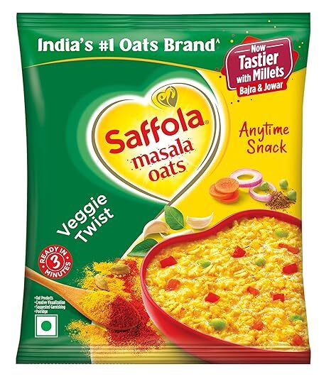Saffola Masala Oats Veggie Twist, 38G