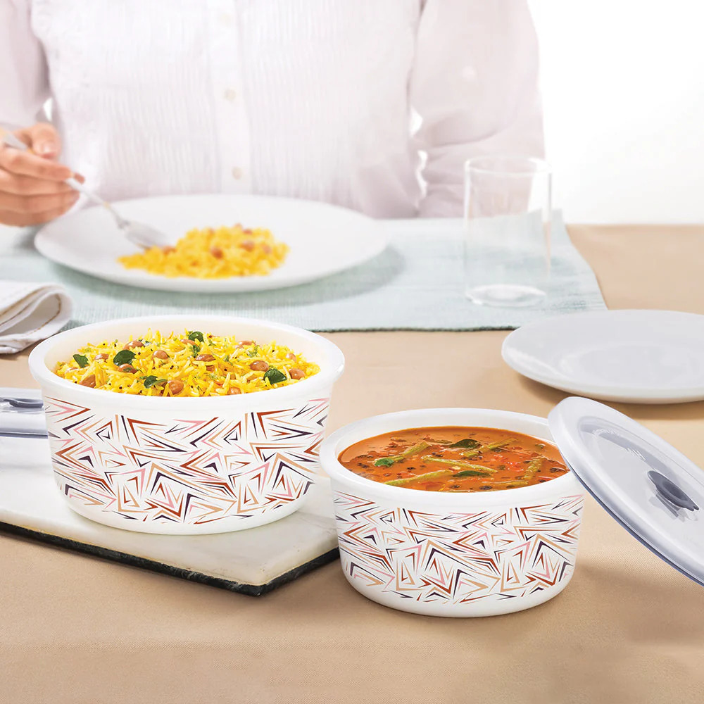 Borosil Larah Bowl Set Set Of 2, 400Ml