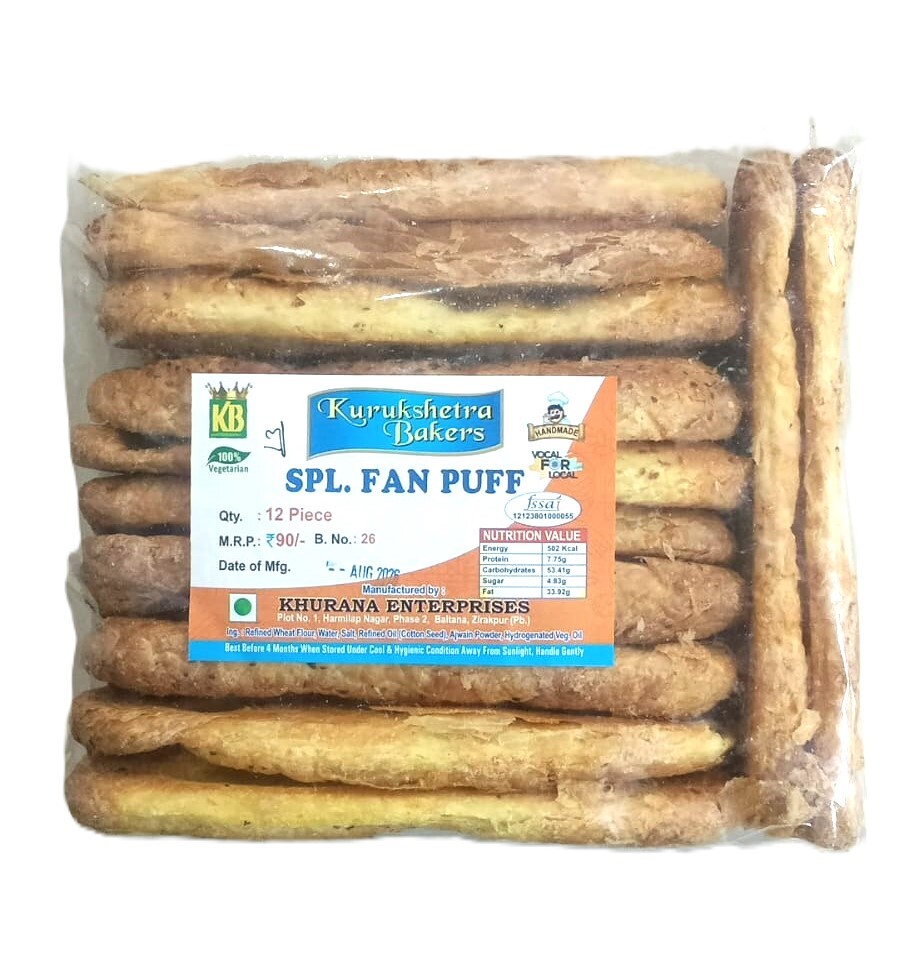Kurukshetra Bakers Special Fan Puff 12Pcs