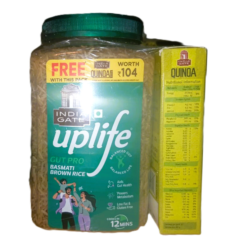 India Gate Uplife Basmati Brown rice (Free Quinoa 200g) , 1Kg