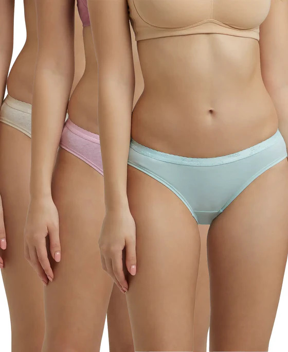 Jockey Woman Comfies Bikini 1525 S LT. Assorted 3 Pc Pack
