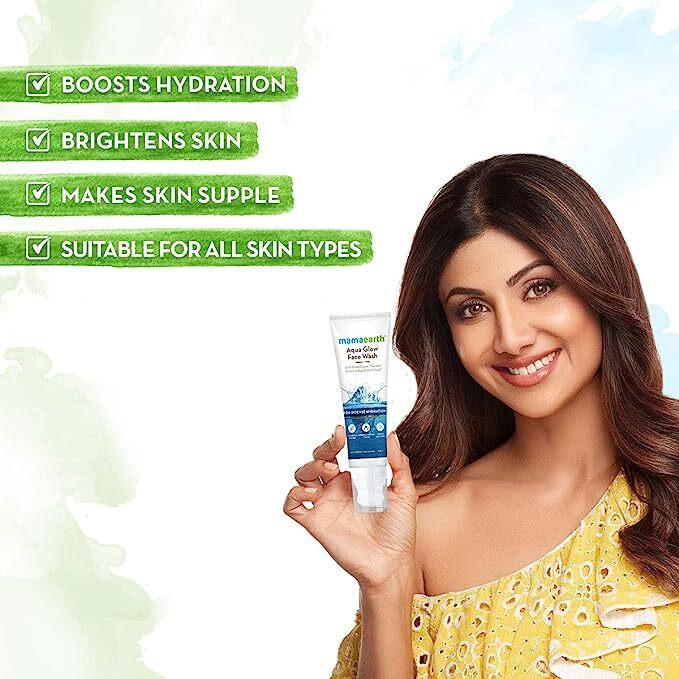 Mamaearth Aqua Glow Face Wash With Himalayan Thermal Water and Hyaluronic Acid for Intense Hydration - 100ml