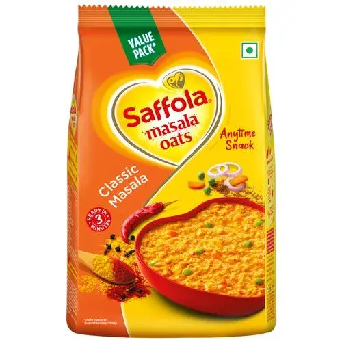 Saffola Oats Tasty Evening Snack, Fibre Rich, Classic Masala, 1 kg Pouch