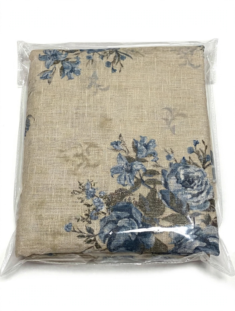 VI-Casa Jute Print King Bed Cover & Pillow Cover 3U
