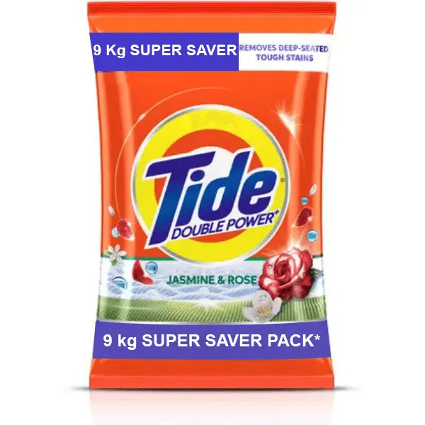 Tide Double Power Pluse Jasmine & Rose Detergent 9KG