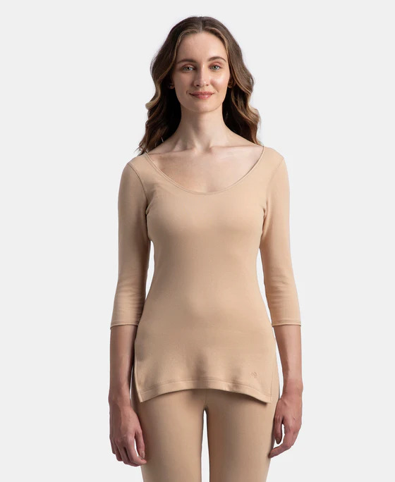 Jockey Woman Thernmals 3/4 Sleeve Top 2543 Skin