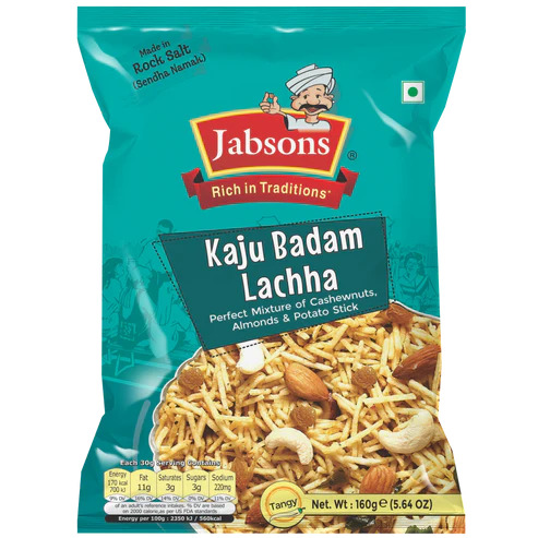 Jabsons Kaju Badam Kaju Lachha, 160G