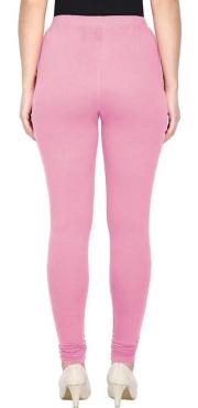 Lyra Churidar Ethnic Wear Legging  (Pink, Solid)