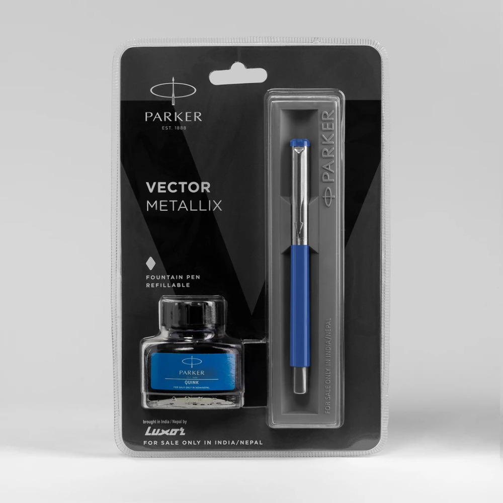 Parker Vector Metallix Fountain Pen Refillable 1N