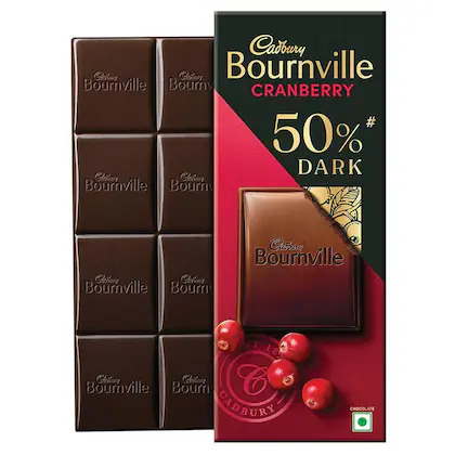 Cadbury Bournville Cranberry 50% Dark Chocolate, 78G