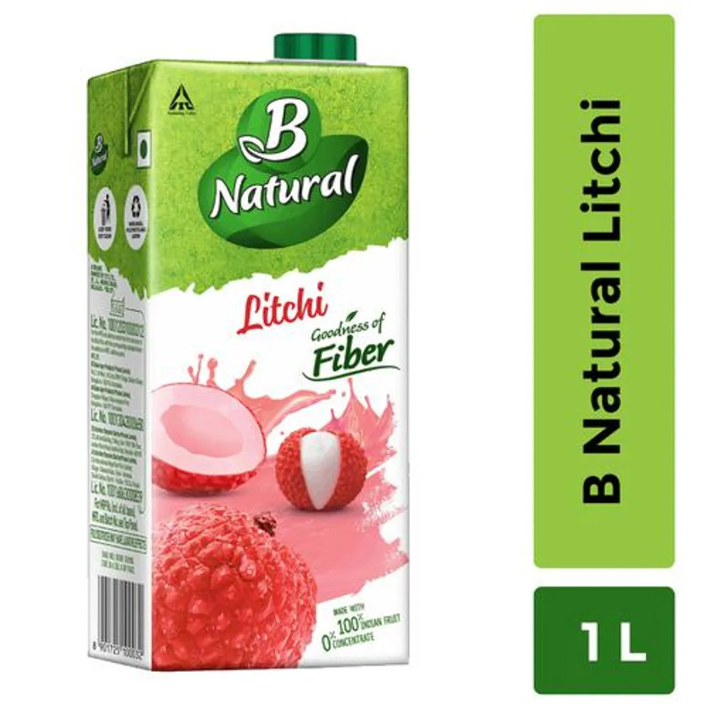 B Natural Litchi Juice, 1 L