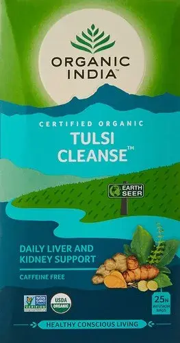 Organic India Tulsi Cleanse Tea Bags , Net Qty 25 Infusion bags * 1.6 g