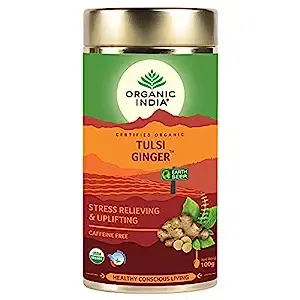 Organic India Tulsi Ginger Tea, 100 g