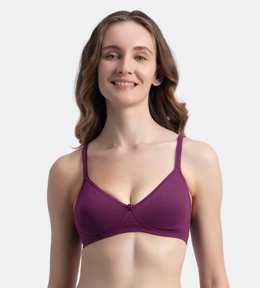 Jockey Woman Essence Wire-Free Shaper Bra Stretch Potent Purple 1722-01 (Size 38B) 1Pc