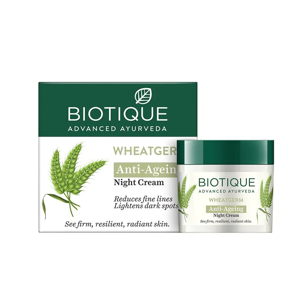 Biotique Wheatgerm Anti Ageing Night Cream, 50 g