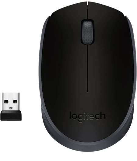 Logitech B170 Wireless Mouse, 2.4 GHz with USB Nano Receiver, Optical Tracking