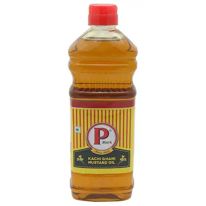 P Mark Kachi Ghani Mustard Oil, 500ml
