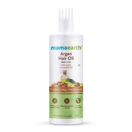 Mamaearth Argan Hair Oil with Argan Oil and Avocado Oil for Frizz-Free and Stronger Hair - 250 ml