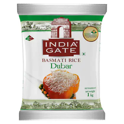 Bulk Deal - India Gate Dubar Basmati Rice 1 kg ( Pack of 5 )