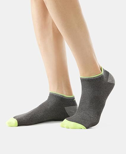 Jockey Pop Colour Low Show Cotton Socks(7052-0110 Asstd N-FOC) 18 cm