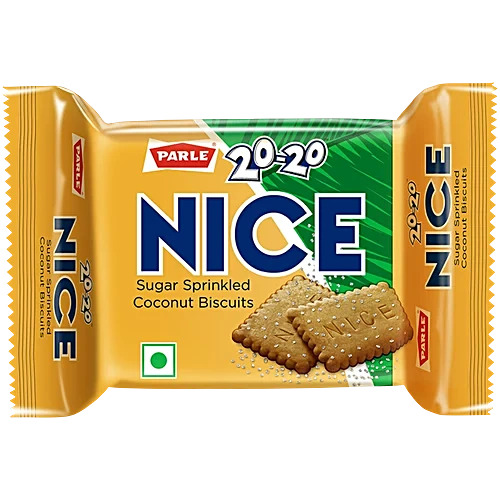 Parle 20-20 nice sugar sprinkled cocount biscuits, 68.75G