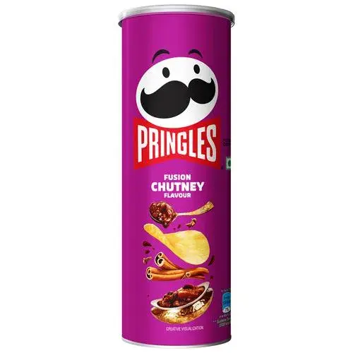 Pringles Potato Chips - Fusion Chutney Flavoured, Crunchy, Crispy, 107 g