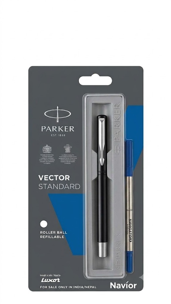 Parker Vector Standard Chrome Trim Roller Ball Pen 1N