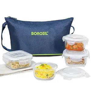 Borosil Glass Lunch Box Daisy 1U