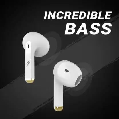 Fire-Boltt Fire Pods Ninja G301 Earbuds TWS HD Calls, Power Bass, IWP Technology Bluetooth Headset (White, True Wireless)