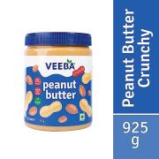 Veeba Crunchy Peanut Butter| High Protein | Naturally Gluten Free | Vegan | Trans Fat Free | No Added Preservatives | No Added Colour & Flavour | Non GMO | 925g
