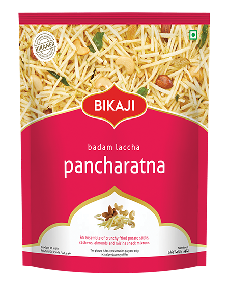 BULK DEAL - Bikaji Badam Laccha Panchratna, 350 gm Bhujia (Pack of 10 )