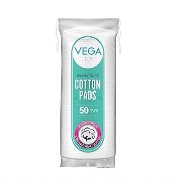 VEGA Organic Cotton Balls (50 Pieces) for Makeup Remover & Face Cleansing