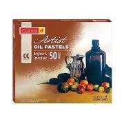 Camel Camlin Kokuyo Supreme Oil Pastel Set - 50 Shades (Multicolor)