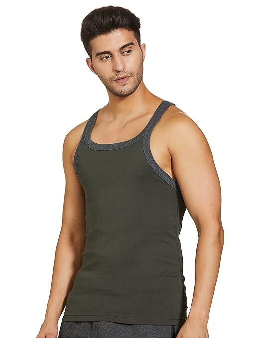 Jockey Zone Vest US 27-01 S-Size Char.Me/Black