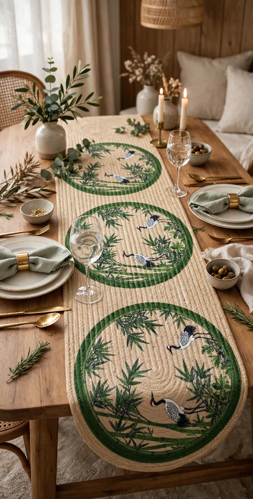 Premium Handmade Jute Braided Table Runner 1pc