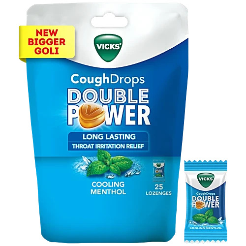 Vicks Cough Drops Double Power - Cooling Menthol
