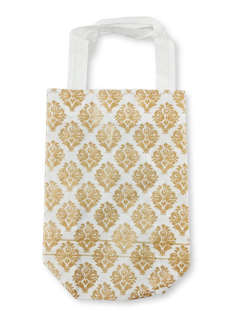 Premium Golden Floral Printed Non-Woven Carry Bag 1N
